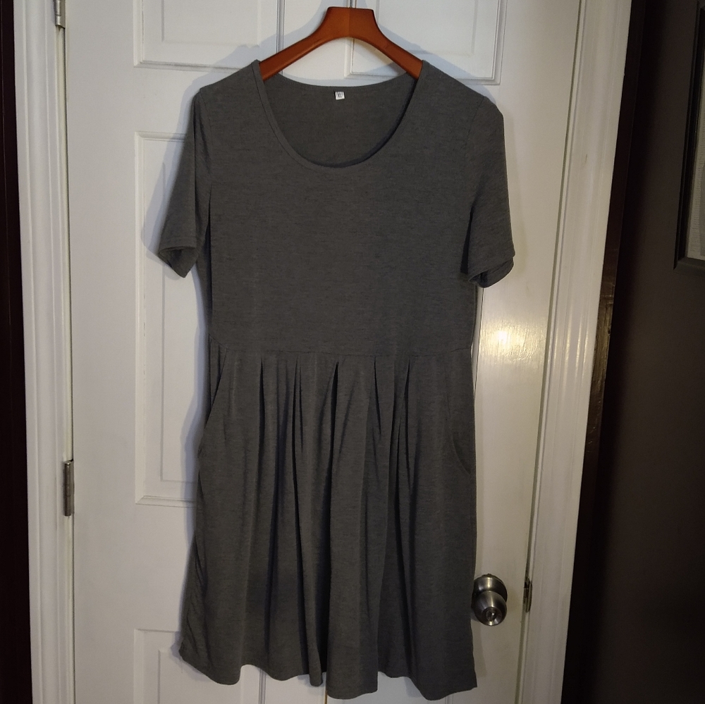 Women's XL A line Tshirt dress with pockets